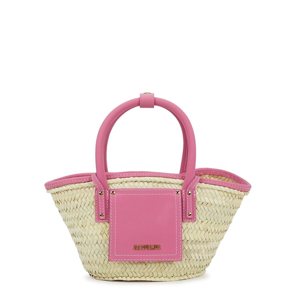 Le Petit Panier Soli Raffia Basket Bag - Dark Pink