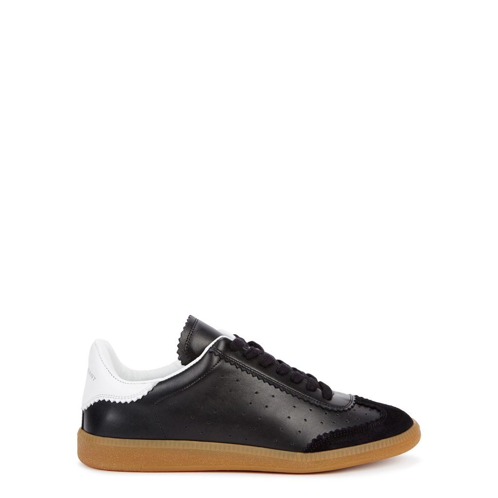 Bryce Black Leather Sneakers, Sneakers, Black, Leather - 3