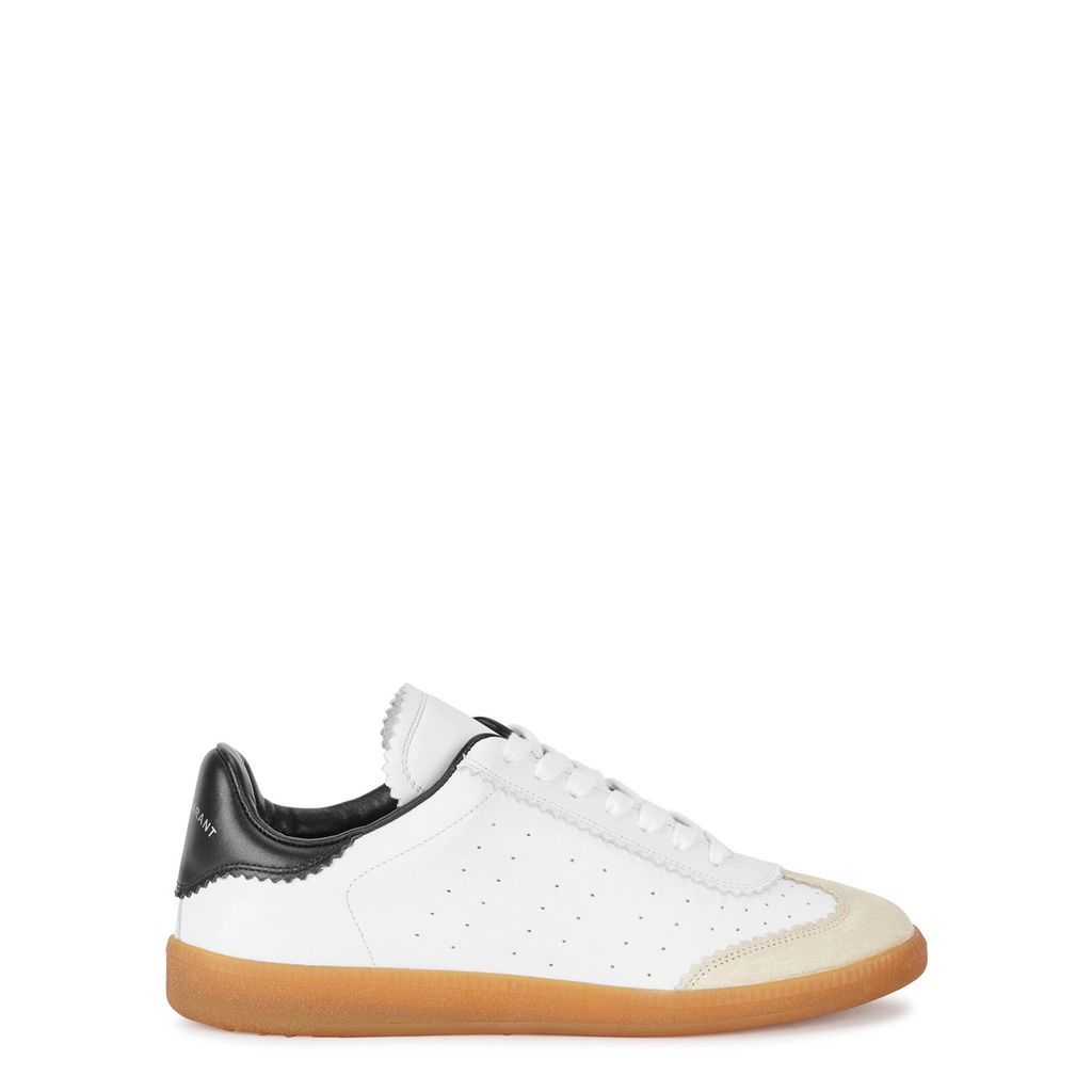 Bryce White Leather Sneakers, Sneakers, White, Leather - 3