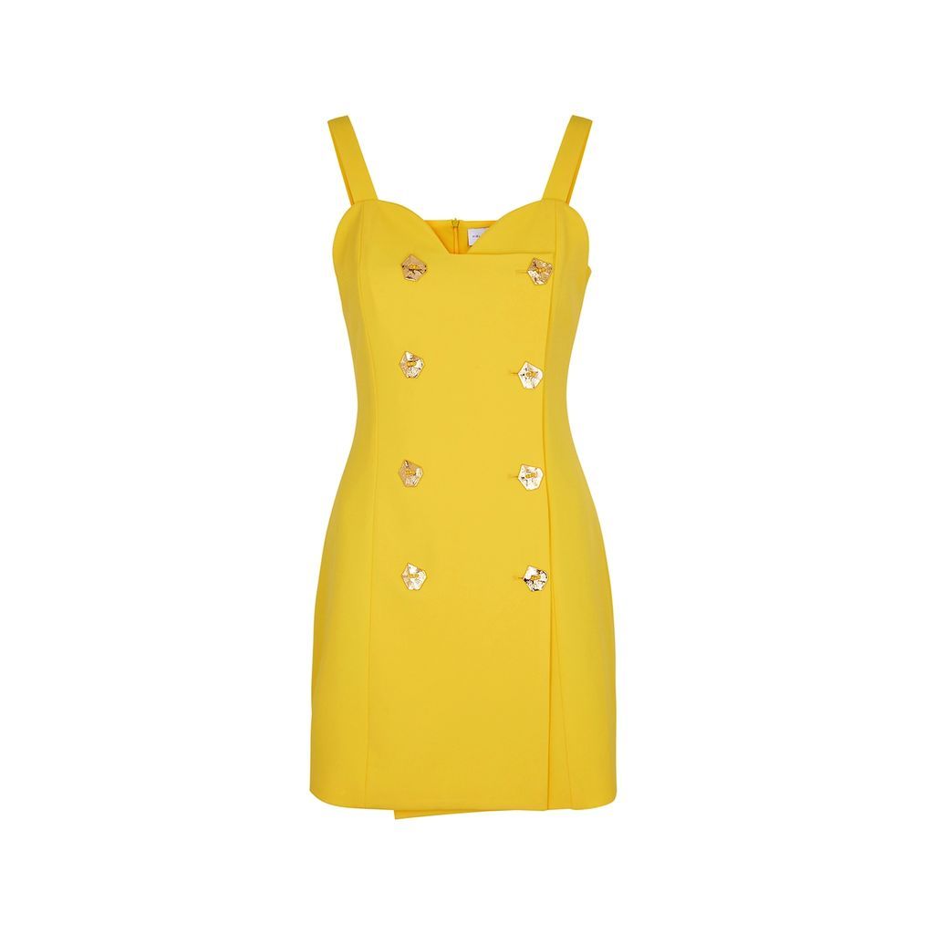 Botero Crepe Mini Dress - Yellow - L