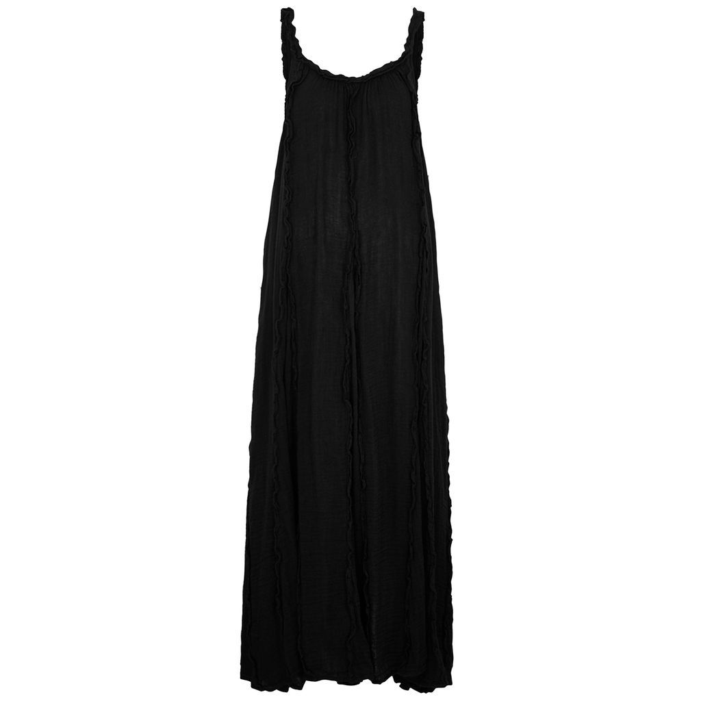 Mckinley Cotton-blend Maxi Dress - Black - M