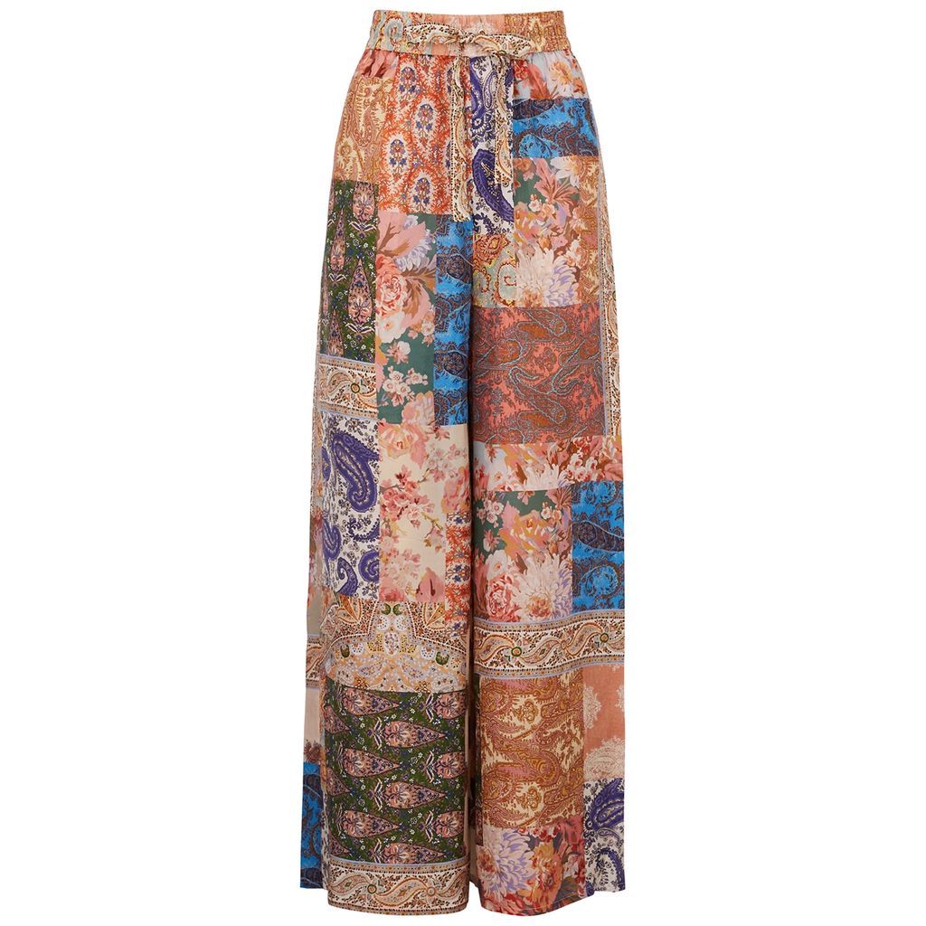 Devi Printed Silk Trousers - Multicoloured - 4