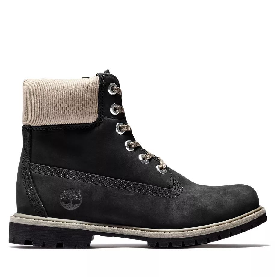 Premium 6 Inch Boot For Women In Black/grey Black/grey, Size 4.5