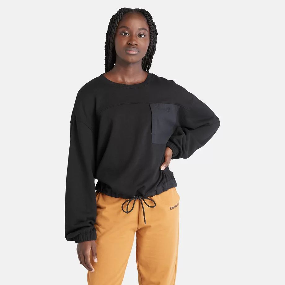 Bold Beginnings Crewneck Sweatshirt For Women In Black Black, Size M