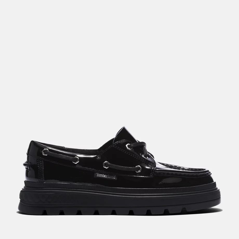 Ray City Boat Shoe For Women In Black Black, Size 6