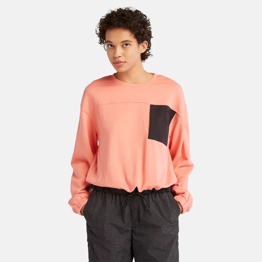 Bold Beginnings Crewneck Sweatshirt For Women In Pink Pink, Size XXL