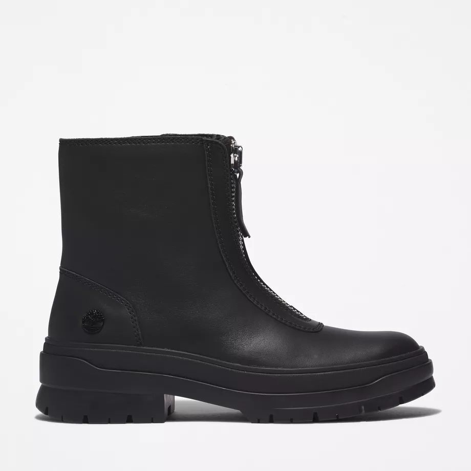Malynn Front-zip Boot For Women In Black Black, Size 6