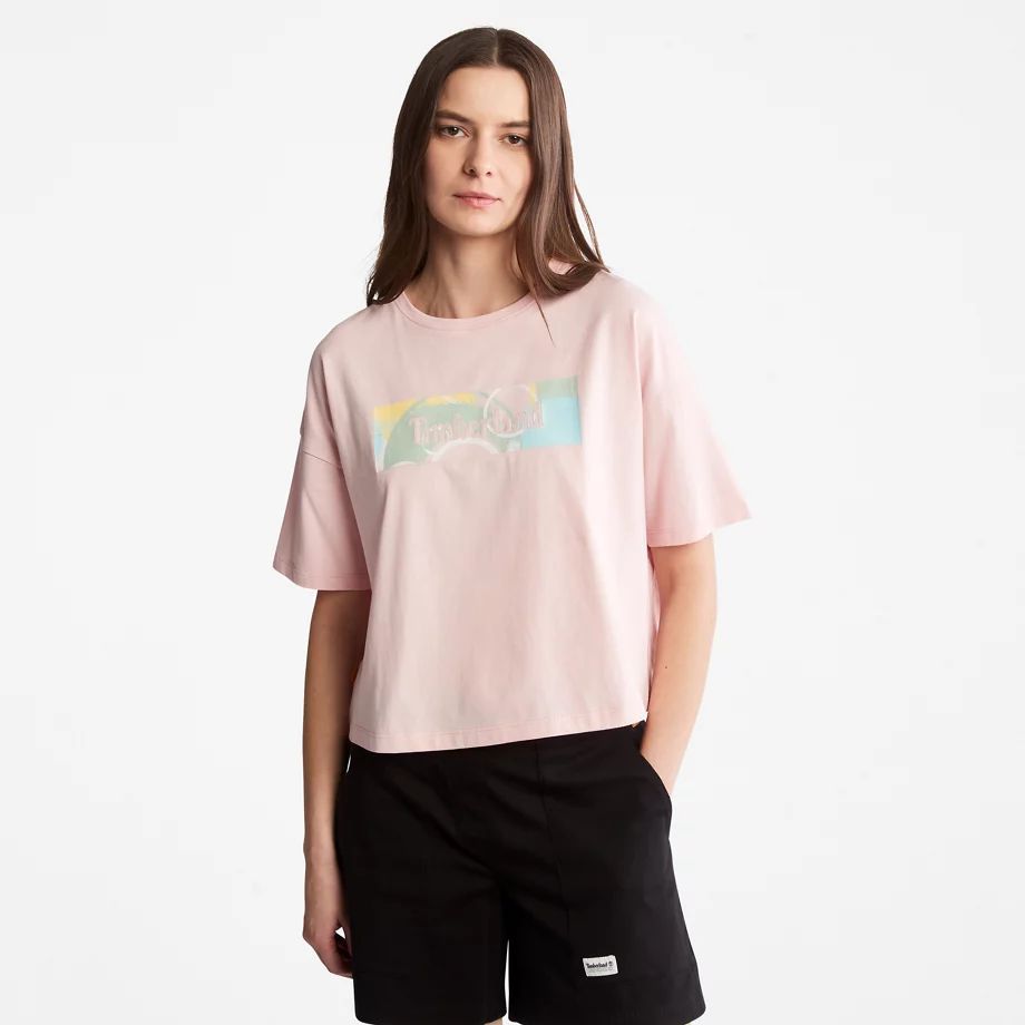 Pastel T-shirt For Women In Pink Pink, Size S