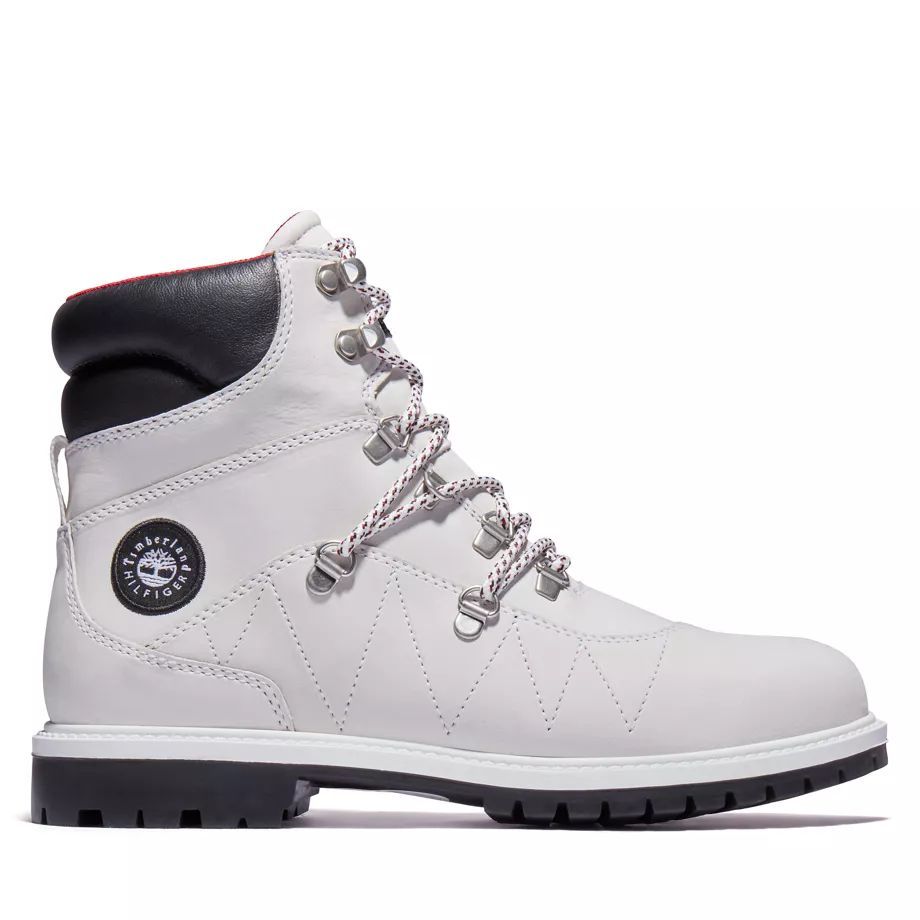Tommy Hilfiger X Timberland Re-imagined 110 Ek+ Hiker For Women In White White, Size 5