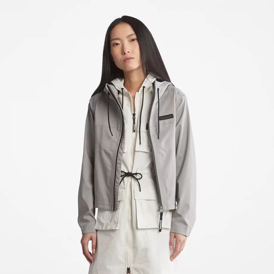Waterproof Jacket In Grey Grey Women, Size M