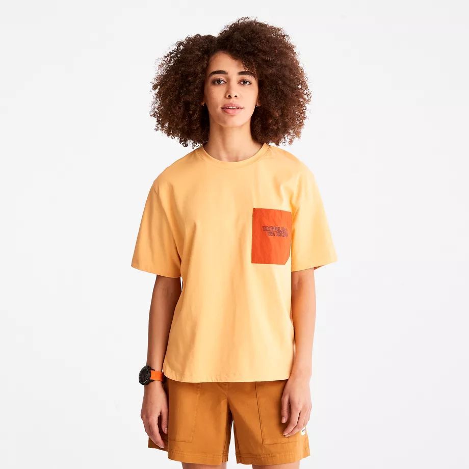Timberchill Pocket T-shirt For Women In Orange Orange, Size M