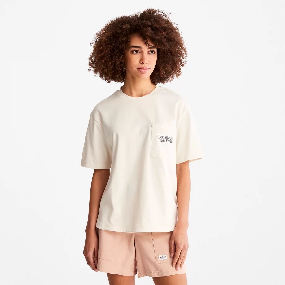 Timberchill Pocket T-shirt For Women In White White, Size XS