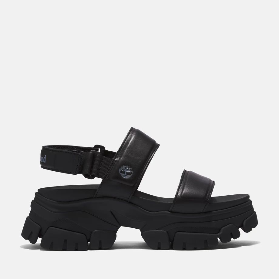 Adley Way Backstrap Sandal For Women In Black Black, Size 3