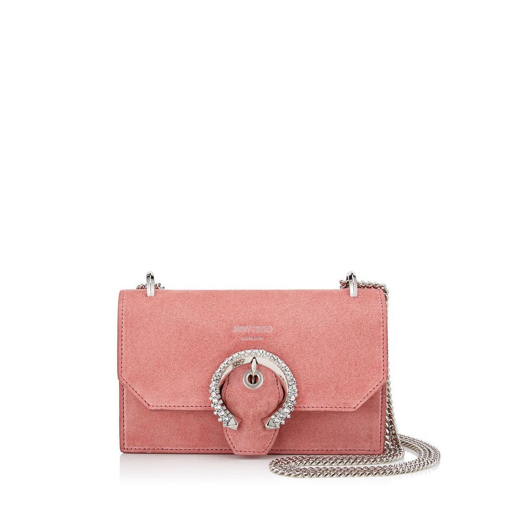 PARIS Candyfloss Suede Mini Bag with Crystal Buckle