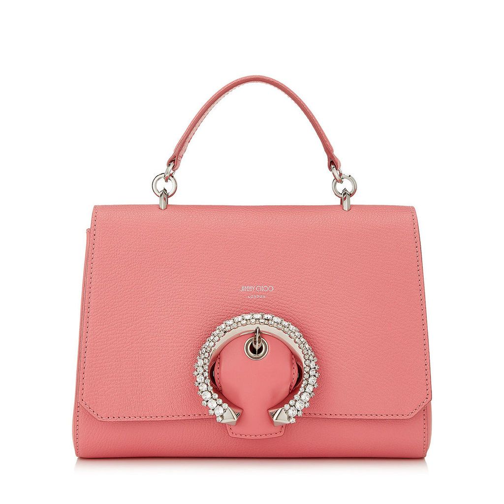 MADELINE TOPHANDLE Candyfloss Calf Leather Top Handle Bag with Crystal Buckle
