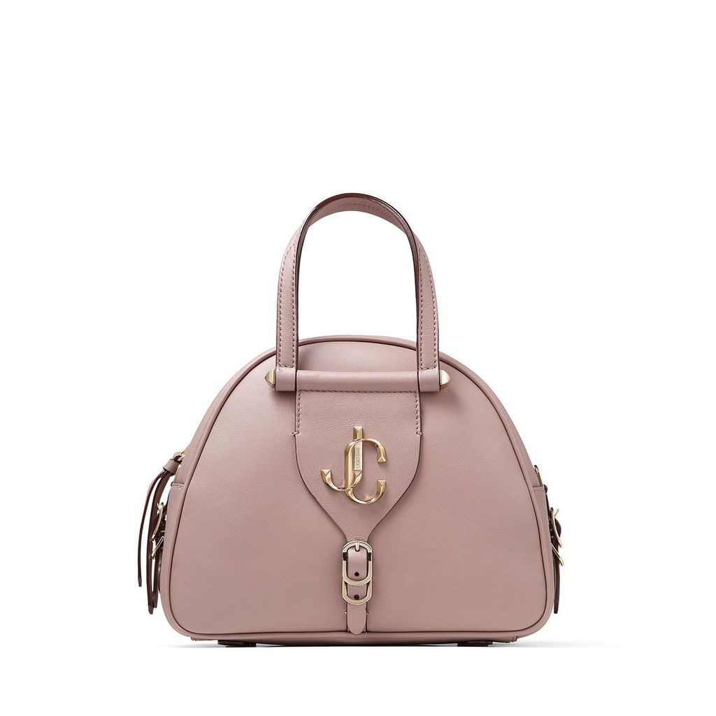 VARENNE BOWLING/S Mauve Calf Leather Bowling Bag with Gold JC Logo