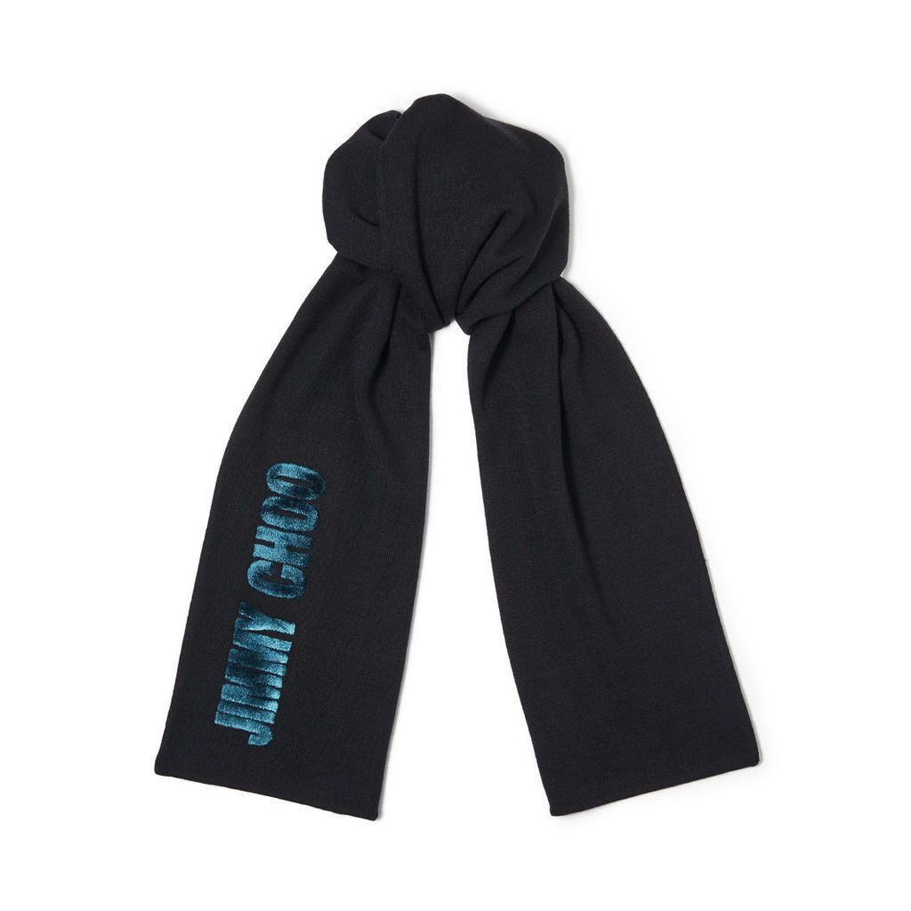 FABIA Teal Blended Wool Knit Scarf