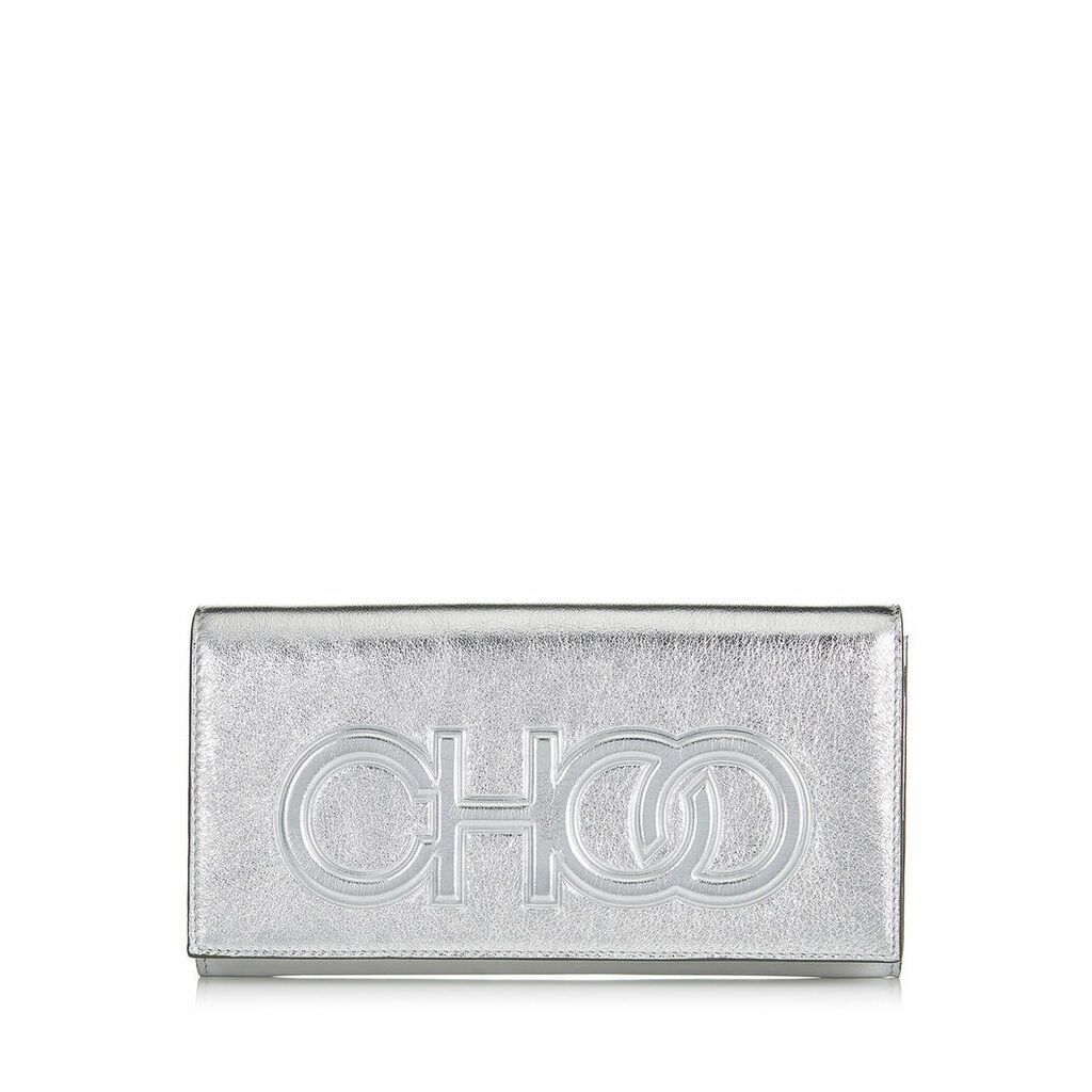 SANTINI Minitasche aus Nappaleder in Silbermetallic