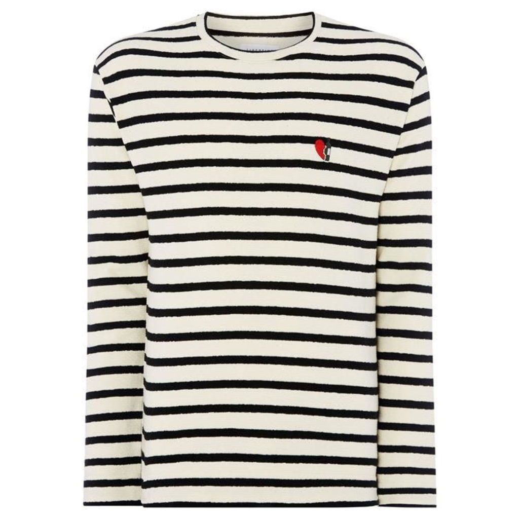 Libertine Libertine Wineheart logo stripe t-shirt