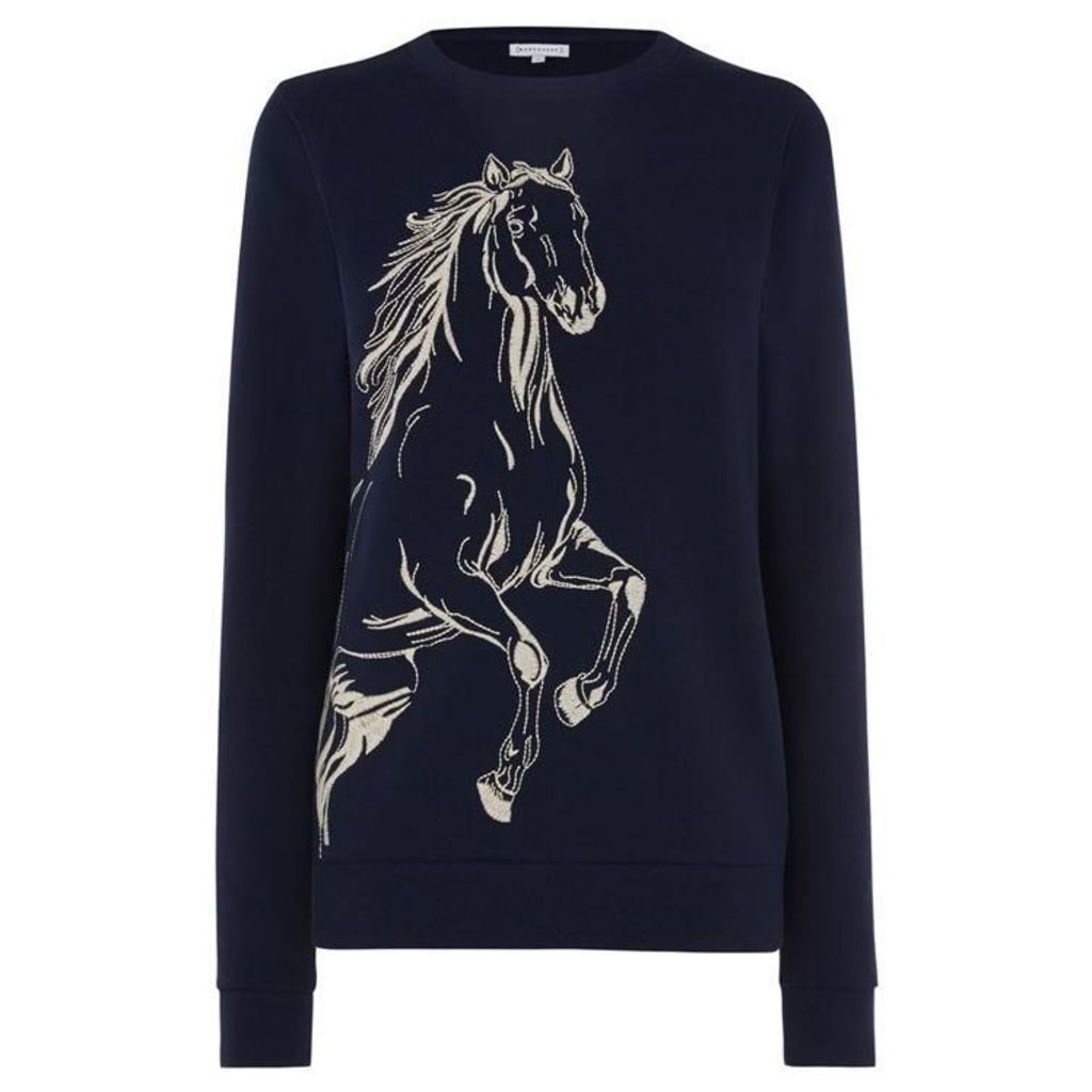 Warehouse Horse Embroidered Sweat