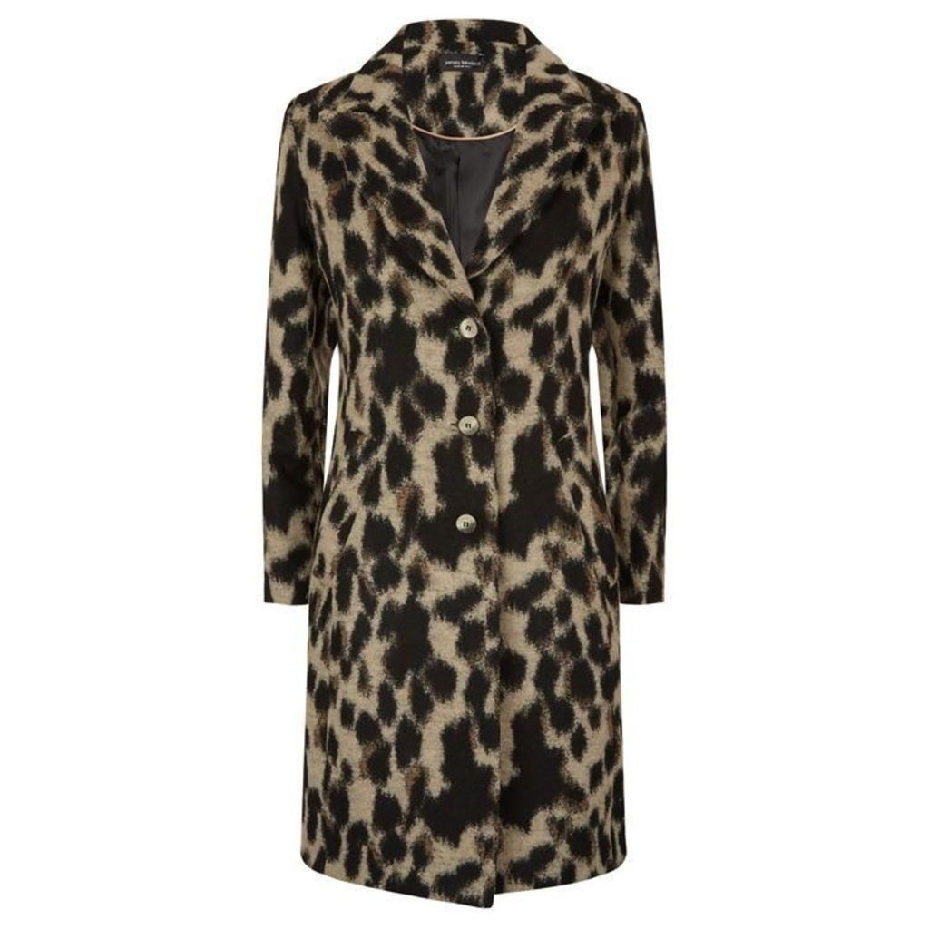 James Lakeland 3 Button Leopard Coat