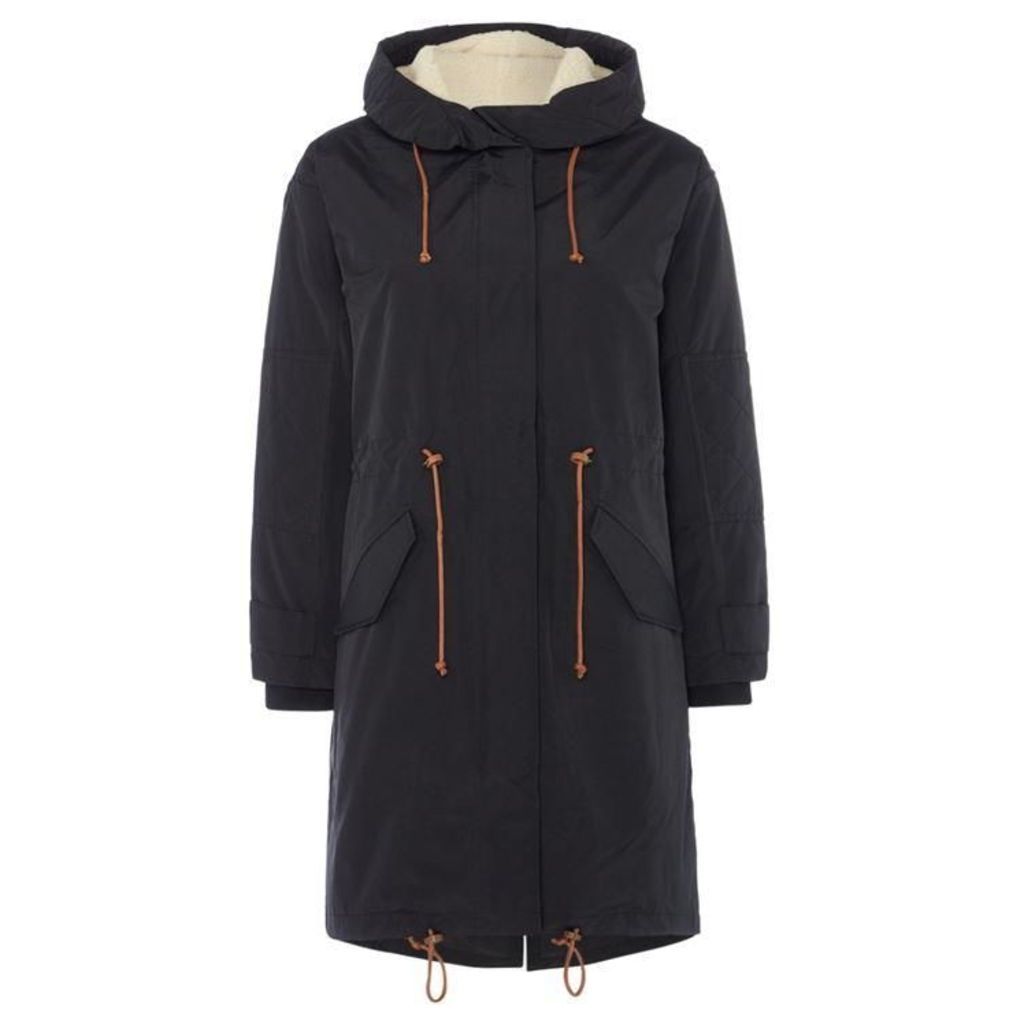 Sessun Parka with hood and zip front