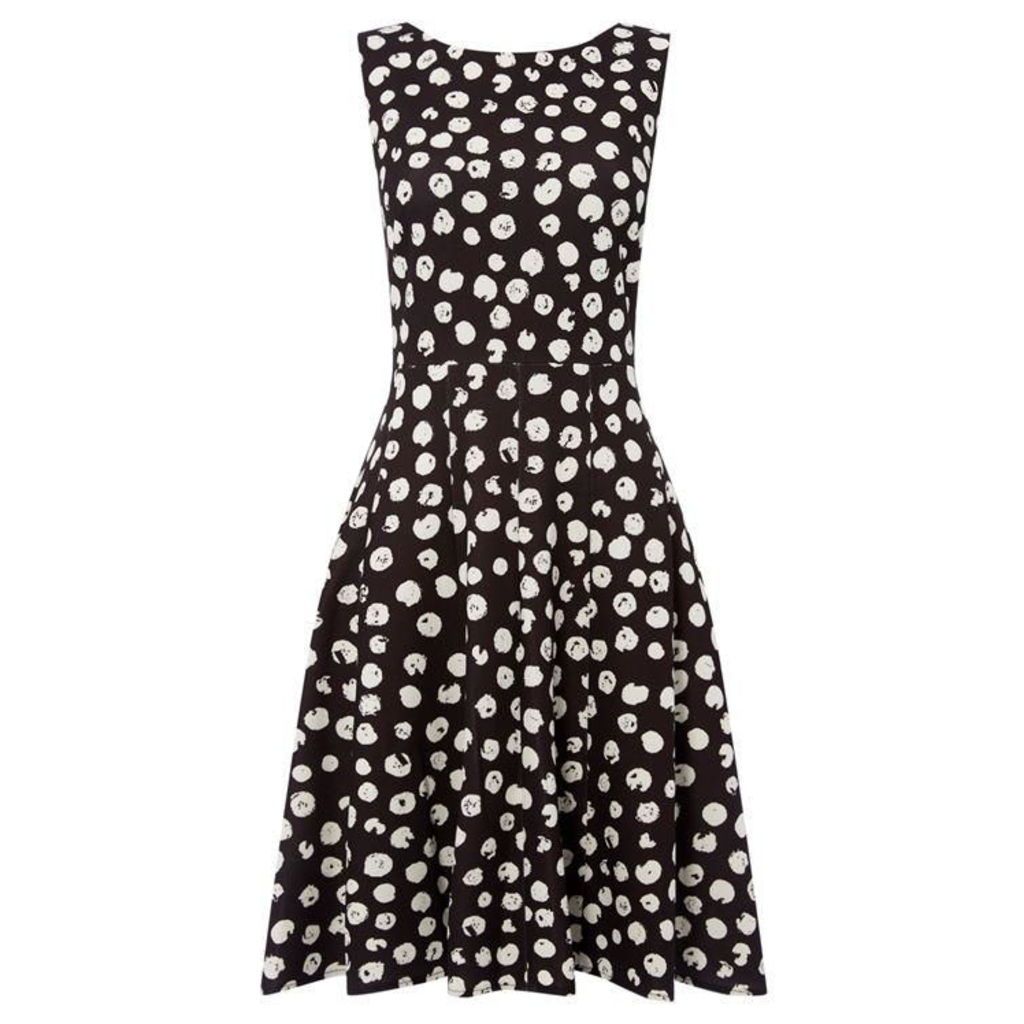 DKNY Brush dot fit and flare dress