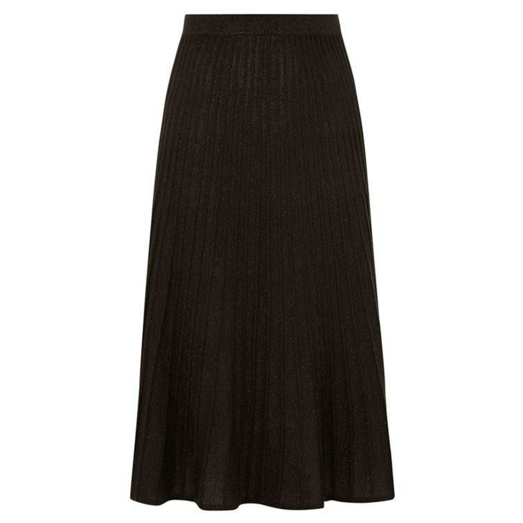 Oasis Black Amber Pleat Skirt