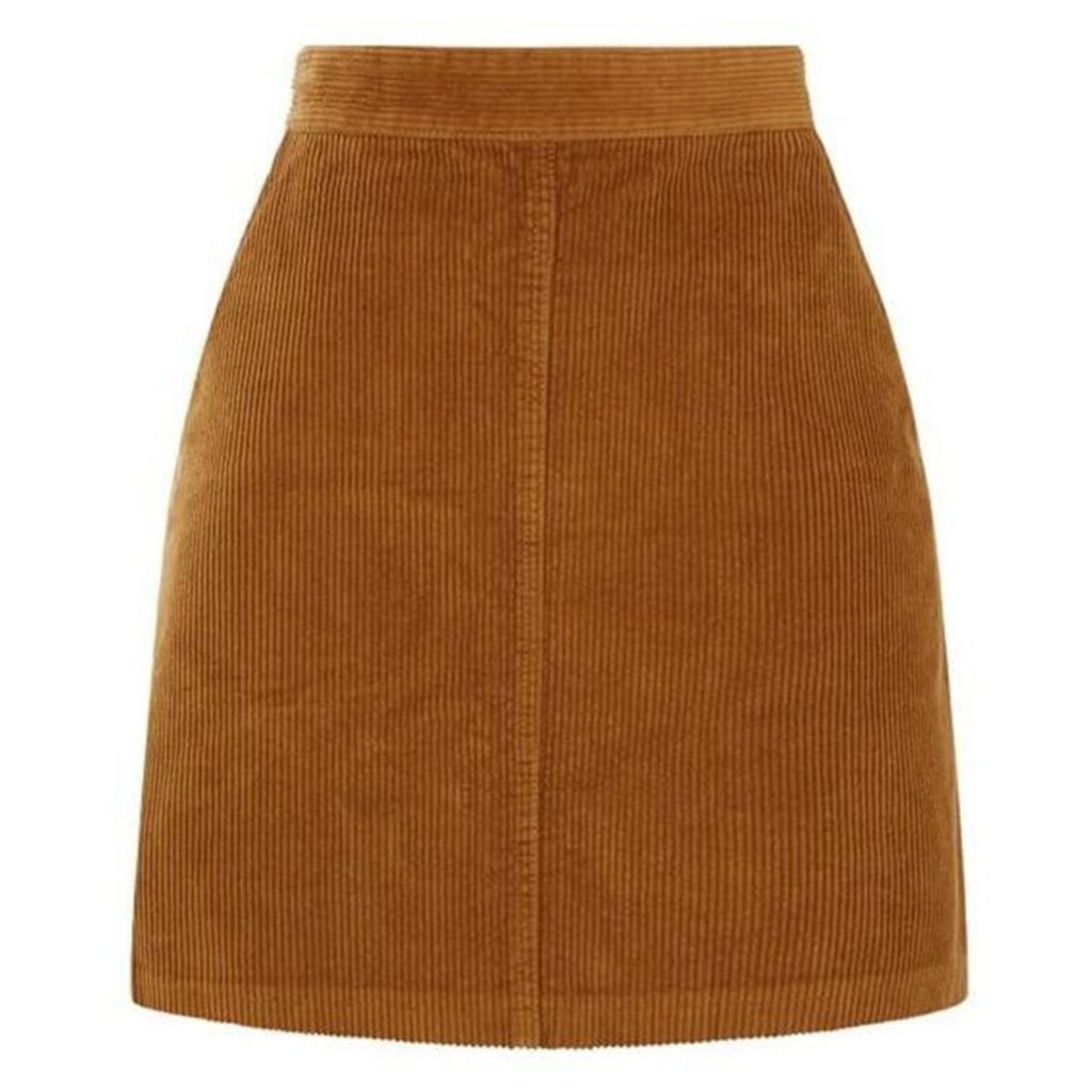 Warehouse Cord A-Line Skirt