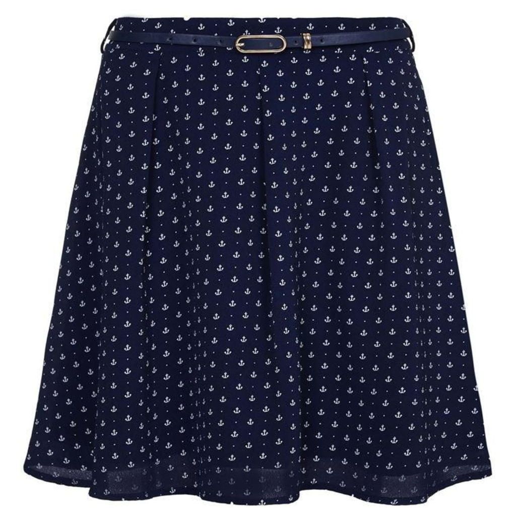 Yumi Anchor Belted Skirt