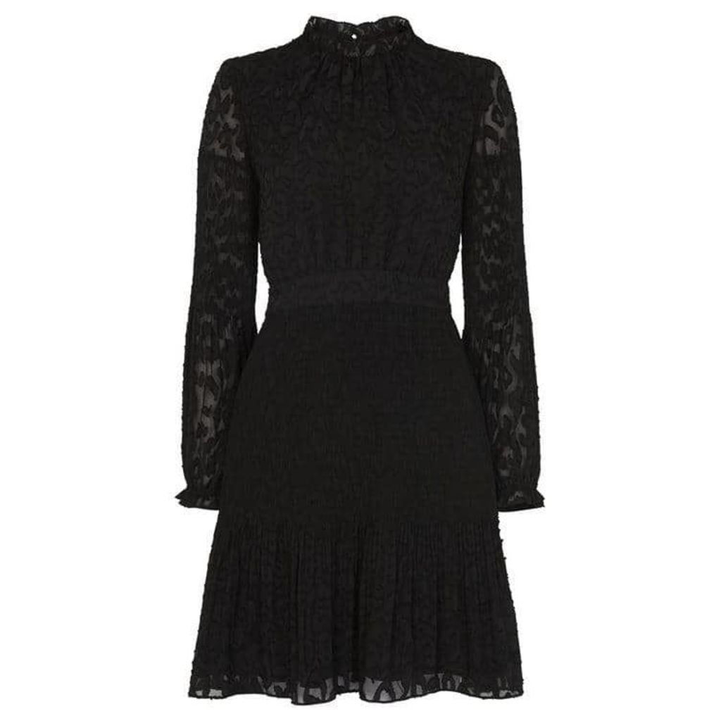 Whistles Animal Devore Pleated Dress