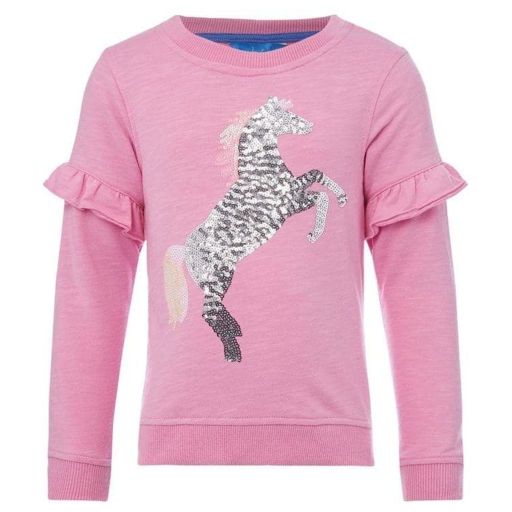 Little Joule Tiana Sequin Unicorn Sweatshirt