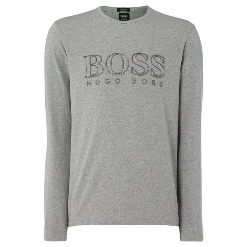 Boss Regular Fit Crew Neck Metallic Logo-Shirt