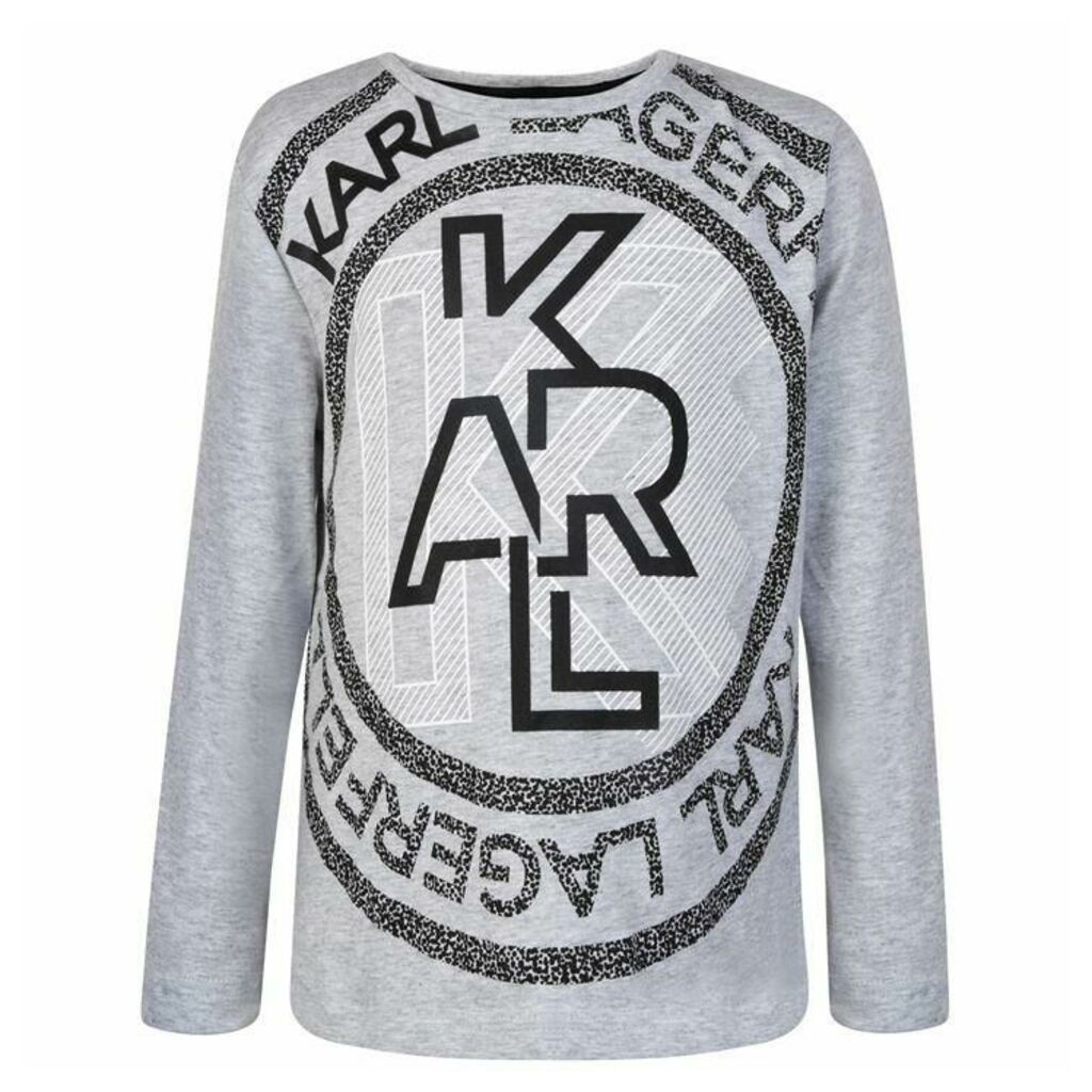 Karl Lagerfeld Skwl Circle Long Sleeved T Shirt