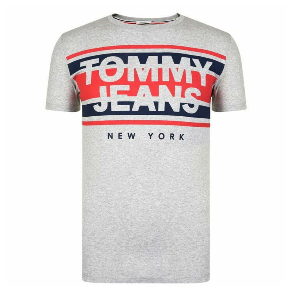 Tommy Jeans Cut Out Stripe Logo T Shirt