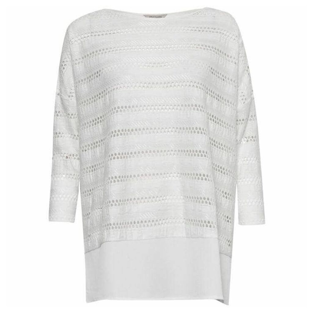 Great Plains Tabitha Jersey Perforated Detail Top