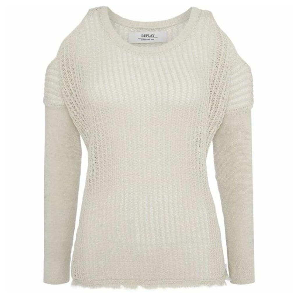 Replay Loose-Knit Cotton Sweater.