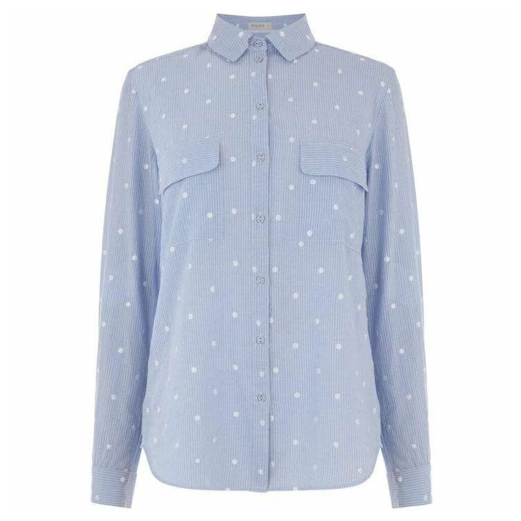 Oasis Stripe And Spot Cotton Shirt