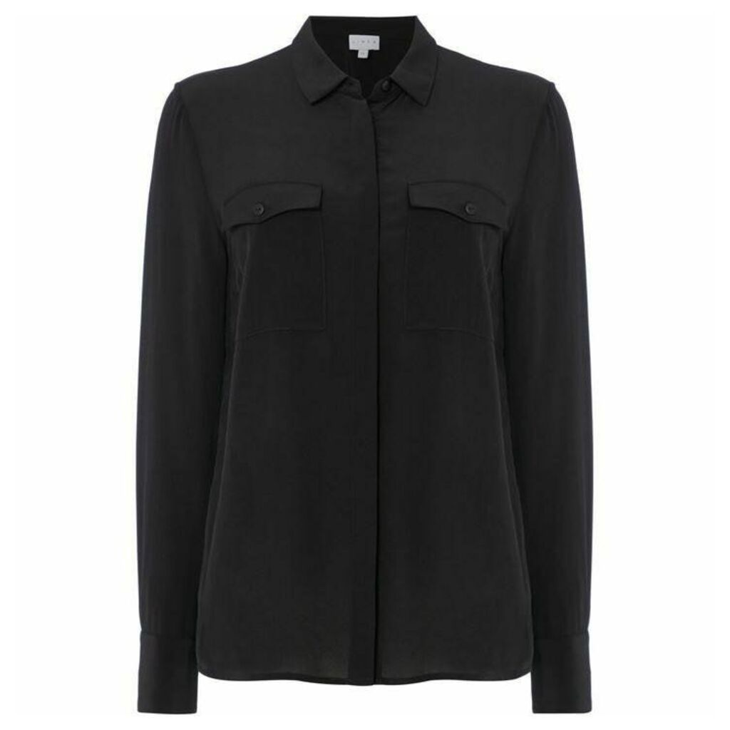 Linea Pocket silk shirt - Black