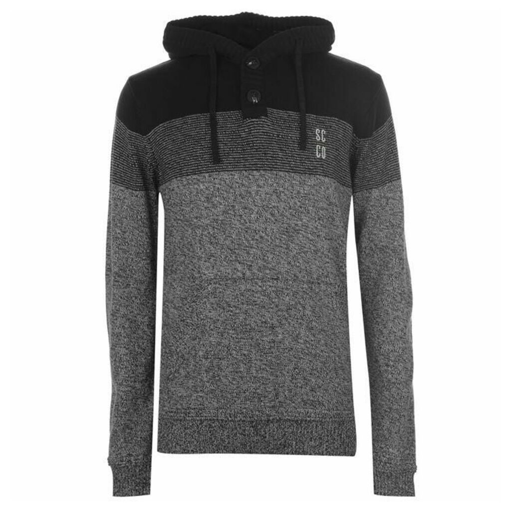 SoulCal Knitted Button Hoodie Mens