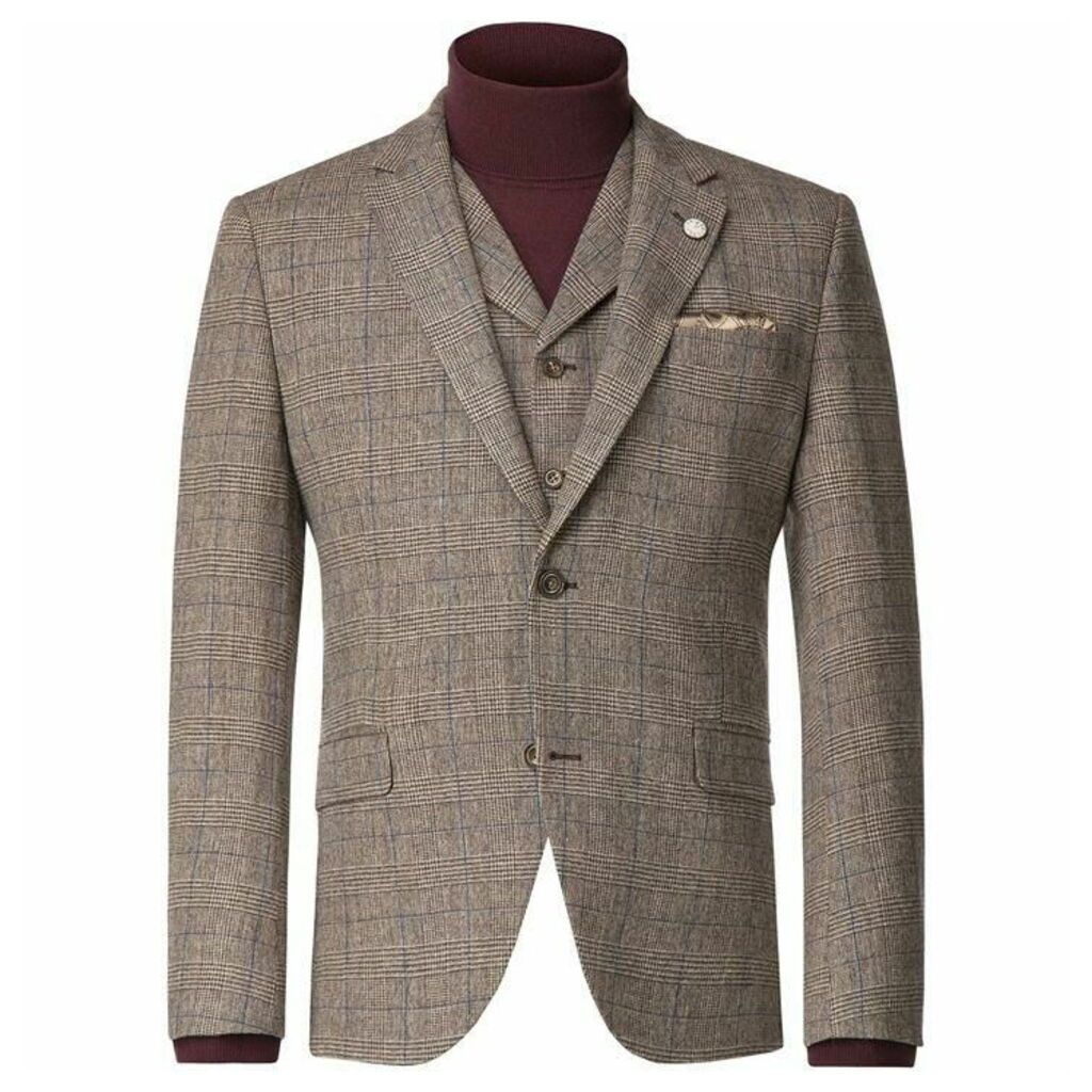 Gibson Fawn Check with Blue Overcheck Jacket
