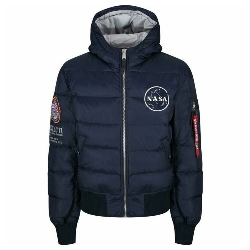 Alpha Industries Hooded Puffer Apollo 11 Bomber Jacket