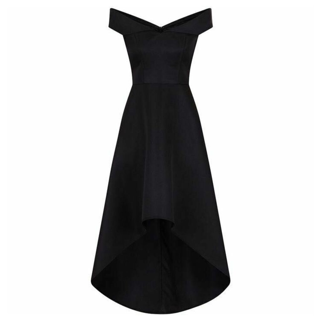 Chi Chi Bardot Dip Hem Dress - Black