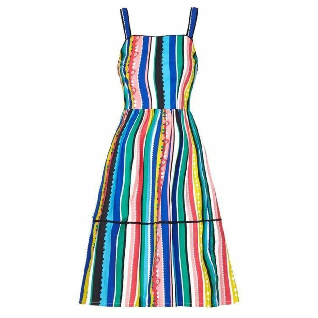 Yumi Stripe Printed Slip Sun Dress