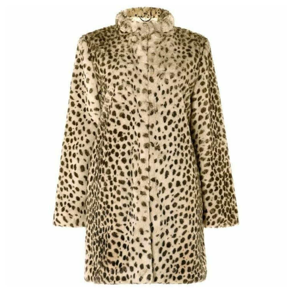 Damsel in a Dress Carter Leopard Faux Fur Coat
