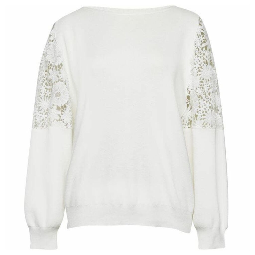 French Connection Ortice Lace Knit Jumper