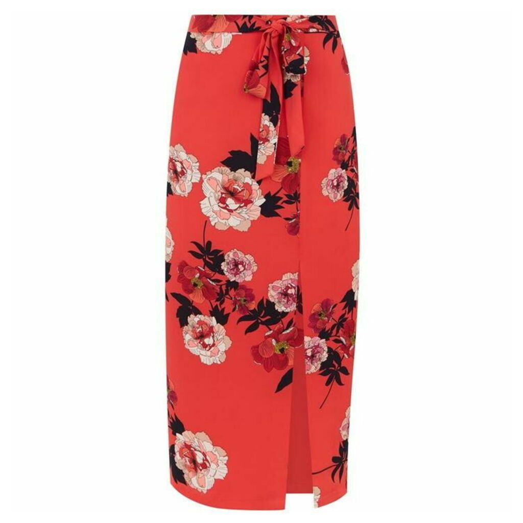 Oasis Scarf Floral Column Skirt