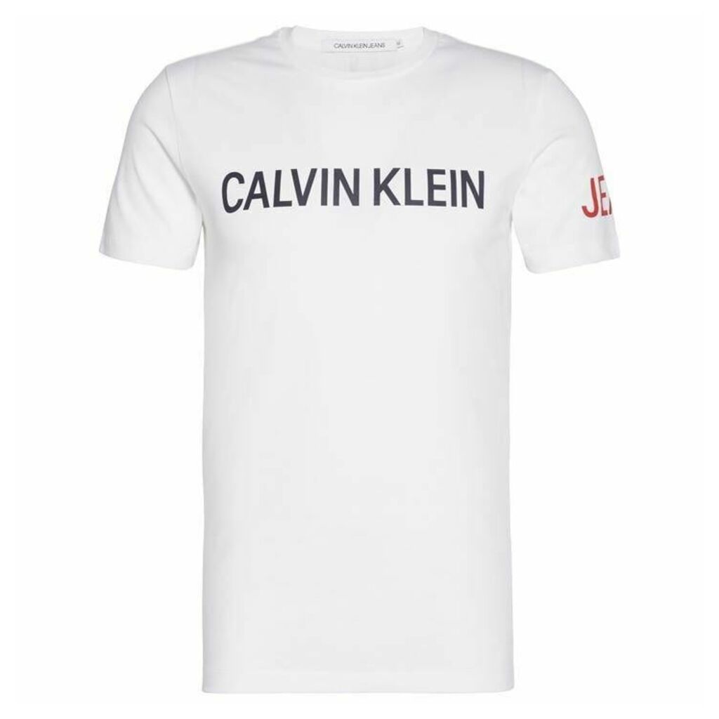 Calvin Klein Jeans Institutional Logo Sleeve T Shirt