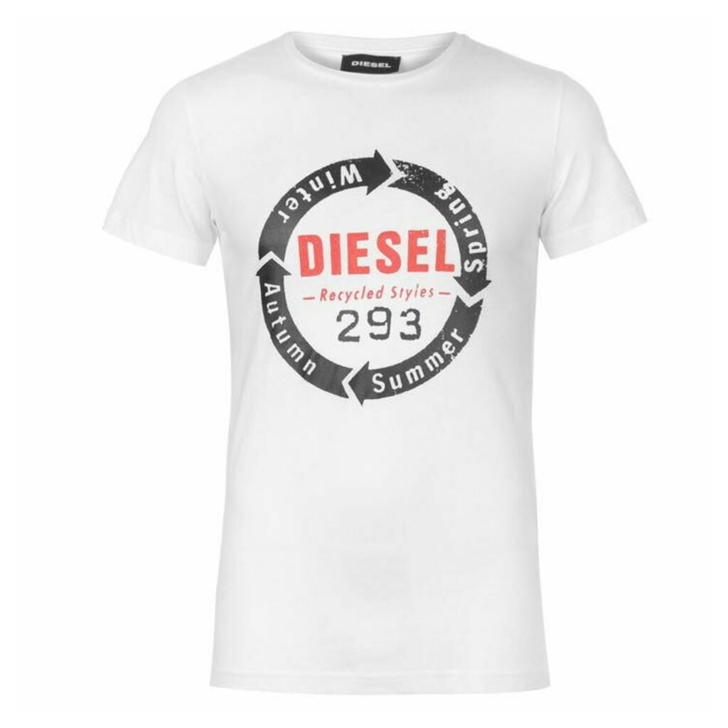 Diesel Jeans Diesel Short Sleeve Circle Logo T Shirt