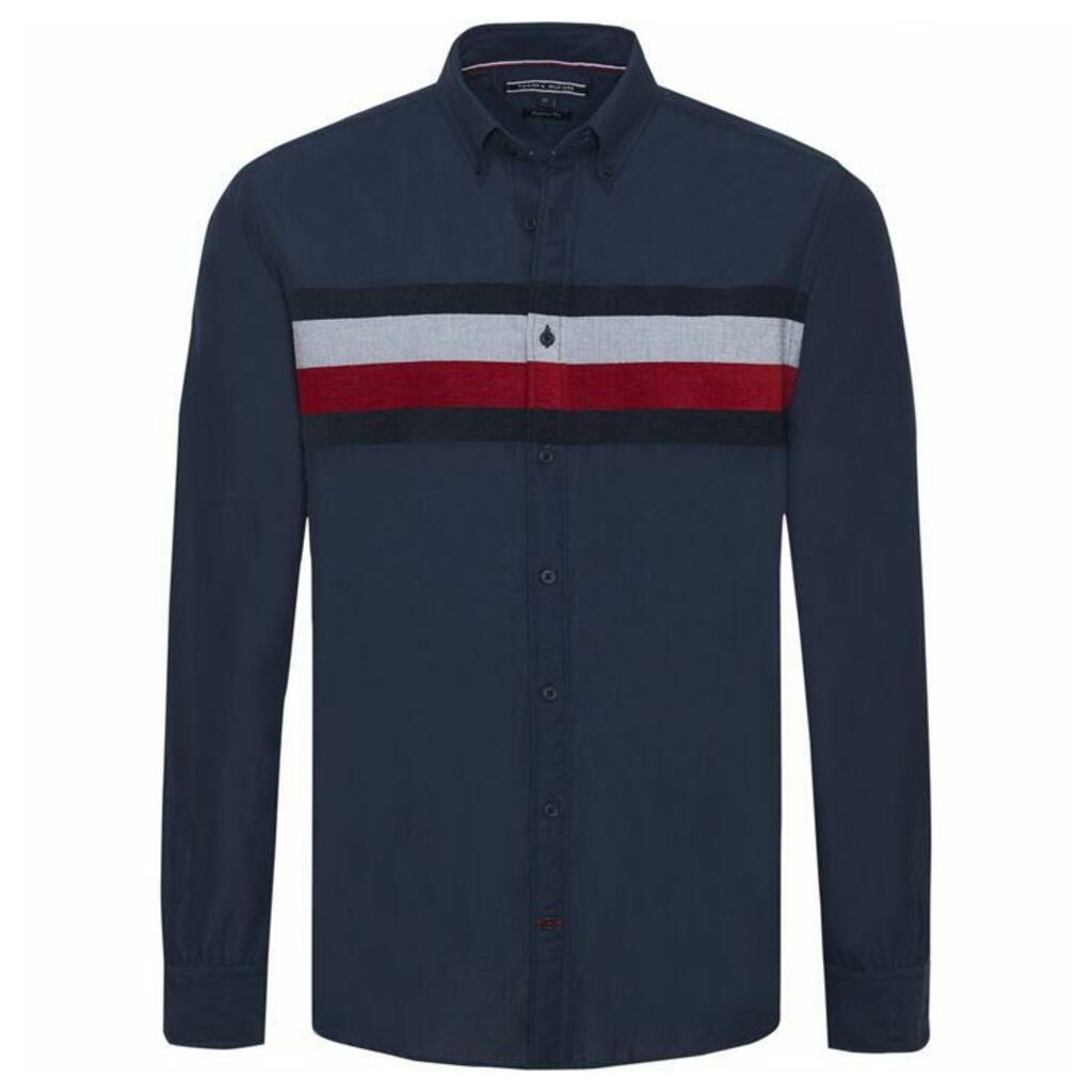Tommy Hilfiger Long Sleeve Striped Chest Shirt